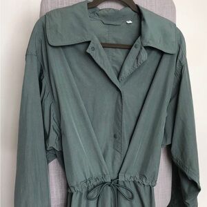 Uniqlo long rain coat